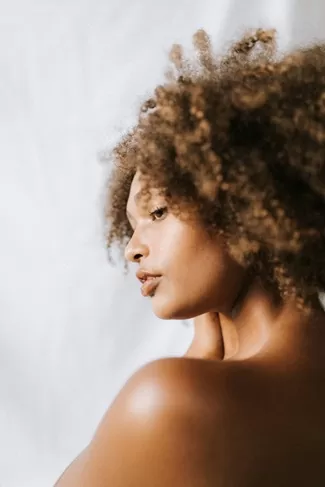 A woman with smooth skin